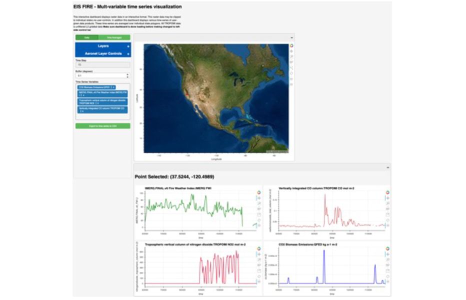 EIS Fire point selected screen shot